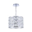 Immagine di Lampada Sospensione Salone Moderno Gelid Lastre Cristallo Cromo Maytoni