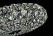 Immagine di Plafoniera Rotonda Cristallo Nickel Broche Ø40 cm Maytoni