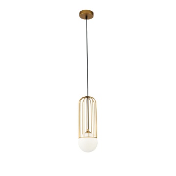 Immagine di Sospensione Telford Gabbia Metallo Oro Ø12 cm Maytoni