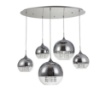 Immagine di Lampadario Cromo 5 Sfere Vetro Con Cristalli Fermi Maytoni