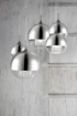 Immagine di Lampadario Cromo 5 Sfere Vetro Con Cristalli Fermi Maytoni