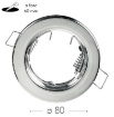 Immagine di Porta Faretto Ghiera Incasso Rotondo Cromo Diam. 8 cm GU10 MR16