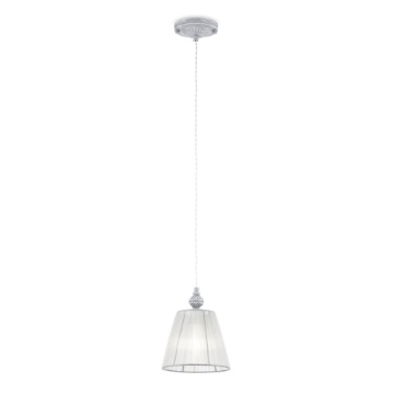 Immagine di Sospensione Classica Bianca Paralume Organza Monsoon Maytoni