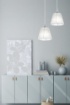 Immagine di Sospensione Classica Bianca Paralume Organza Monsoon Maytoni
