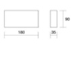 Immagine di Applique Bar Led Biemissione Design Squadrato Sottile Per Esterni IP54 3000k-4000k Isyluce