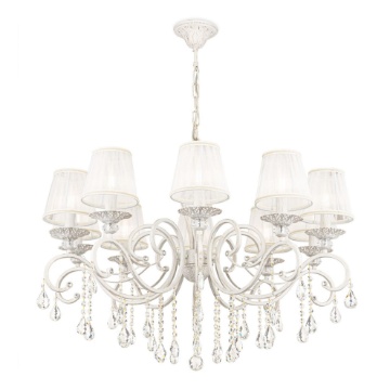 Immagine di Lampadario Classico Grace Bianco Oro 10 Luci Ø85 cm Maytoni