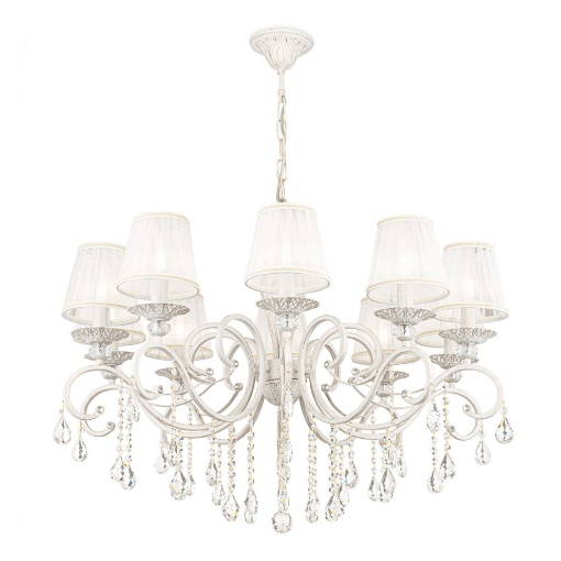 Immagine di Lampadario Classico Grace Bianco Oro 10 Luci Ø85 cm Maytoni