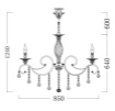 Immagine di Lampadario Classico Grace Bianco Oro 10 Luci Ø85 cm Maytoni