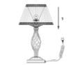 Immagine di Lume Classico Metallo Bianco Paralume Organza Grace Maytoni