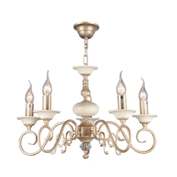 Immagine di Lampadario Classico Perla Crema Oro 5 Luci Ø56cm Maytoni