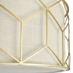 Immagine di Plafoniera Classica Oro Tonda Decori Stencil Messina 57cm Maytoni