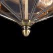 Immagine di Plafoniera Classica Esagonale Bronzo Lastre Vetro 3 Luci Zeil IP43 Maytoni
