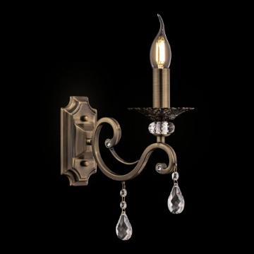 Immagine di Applique Da Parete Grace Classica Ottone E Cristalli Maytoni