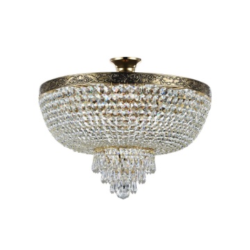Immagine di Lampadario A Plafoniera Palace Cristalli Ø50 cm Ottone Maytoni