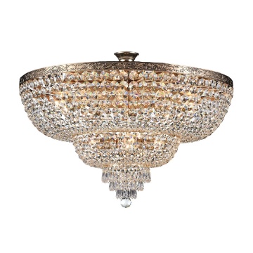 Immagine di Lampadario Da Soffitto Palace Cristalli 14xE27 Ø80 cm Ottone Maytoni