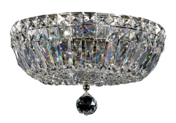 Immagine di Plafoniera Basfor Nichel Cristalli Decorativi 3 Luci Maytoni