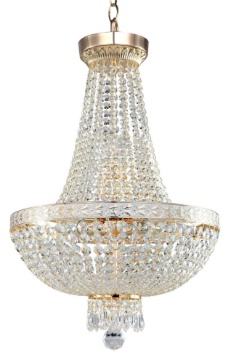 Immagine di Lampadario Bella Oro con Cristalli Decorativi 6 Luci Maytoni