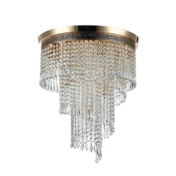 Immagine di Lampadario Salone 7 Luci Oro Antico Con Cristalli Cascade Maytoni