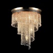 Immagine di Lampadario Salone 7 Luci Oro Antico Con Cristalli Cascade Maytoni