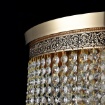 Immagine di Lampadario Salone 7 Luci Oro Antico Con Cristalli Cascade Maytoni