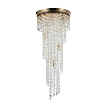 Immagine di Lampadario Classico Oro Antico 12 Luci con Cascata Cristalli Cascade Maytoni
