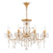 Immagine di Grande Lampadario Sevilla Oro con Cristalli 8 Luci Ø76 cm  Maytoni