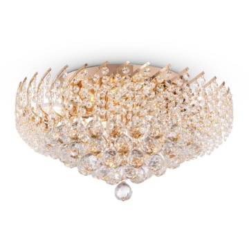 Immagine di Plafoniera Design Cristalli Decorativi Karolina Oro 9 Luci Maytoni