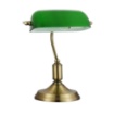 Immagine di Lampada Scrivania Churchill Ottone Con Paralume Vetro Verde Kiwi Maytoni