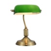 Immagine di Lampada Scrivania Churchill Ottone Con Paralume Vetro Verde Kiwi Maytoni
