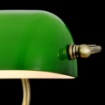 Immagine di Lampada Scrivania Churchill Ottone Con Paralume Vetro Verde Kiwi Maytoni