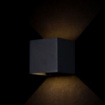 Immagine di Applique Cubo Fulton Nero Doppia Luce Led Regolabile IP54 Maytoni