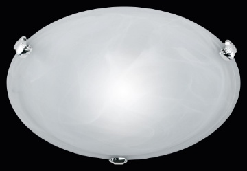 Immagine di Economica Plafoniera Rotonda Vetro Bianco Sabbiato Adrian Ø30 cm Trio Lighting