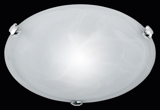 Immagine di Economica Plafoniera Rotonda Vetro Bianco Sabbiato Adrian Ø30 cm Trio Lighting