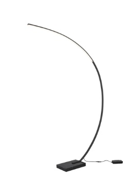 Immagine di Piantana Arco Sottile Nero Bangkok Led Dimmer Trio Lighting