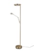 Immagine di Piantana Moderna Led Dimmer con Luce Spot da Lettura Barrie Ottone Trio Lighting