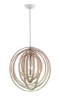 Immagine di Sospensione Cerchi Orientabili Boolan Legno Chiaro Trio Lighting