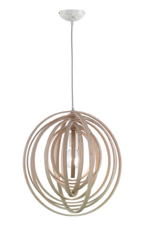 Sospensione Cerchi Rotanti Boolan In Legno Chiaro Trio Lighting