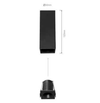 Immagine di Accessorio Faretto Pulsar Nano Quadrato Per Installazioni A Plafone Soffitto Beneito Faure