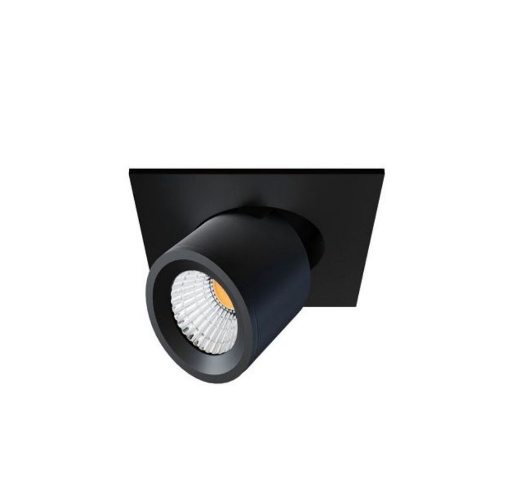 Immagine di Faretto Incasso Quadro Orientabile per Controsoffitti Nano Oxo Nero Led 4w Switch Beneito Faure