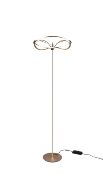 Immagine di Piantana Charivari Diffusore Fiocco Led Dimmer Ottone Trio Lighting