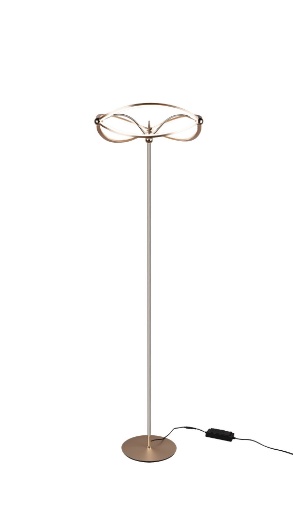 Immagine di Piantana Charivari Diffusore Fiocco Led Dimmer Ottone Trio Lighting