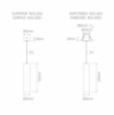 Immagine di Lampadario Ad Incasso Cilindro Pendente Per Penisola Atmos Nero 25 cm 1xGU10 Beneito
