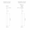 Immagine di Lampada Ad Incasso Cilindro Pendente  Atmos Bianco 45 cm 1xGU10 Beneito