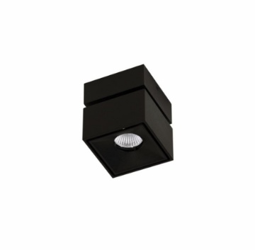 Immagine di Faretto Cubo Mini Rubyc Luce Decorativa Orientabile Nero Led 8w Switch Beneito