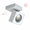Immagine di Faretto Cubo Luce Decorativa Orientabile Rubyc Bianco Led 14w Switch Beneito