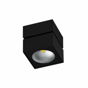 Immagine di Faretto Luce Decorativa Cubo Orientabile Parete Soffitto Rubyc Nero Led 14w Switch Beneito