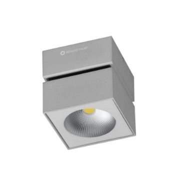 Immagine di Faretto Cubo Parete Soffitto Luce Orientabile Rubyc Grigio Led 15w 3000K Beneito