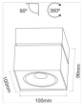 Immagine di Faretto Cubo Parete Soffitto Luce Orientabile Rubyc Grigio Led 15w 3000K Beneito