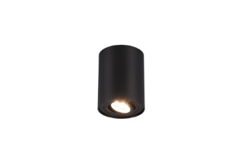 Immagine di Faretto Spot GU10 Orientabile Cookie Cilindro Nero Trio Lighting