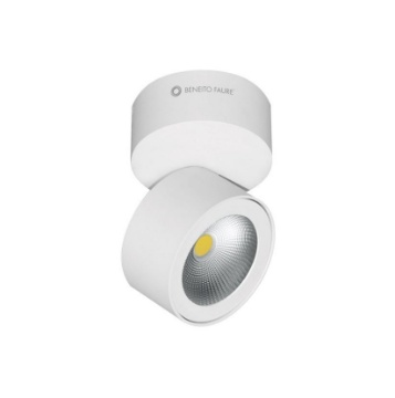 Immagine di Faretto Orientabile Da Soffitto Parete Luce Decorativa Concord Bianco Led 14w Switch Beneito